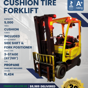 2011 HYSTER 5K CUSHION TIRE FORKLIFT