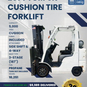 2014 TCM 5K CUSHION TIRE FORKLIFT
