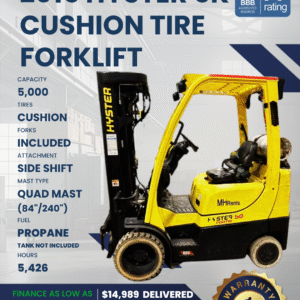 2015 HYSTER 5K CUSHION TIRE FORKLIFT