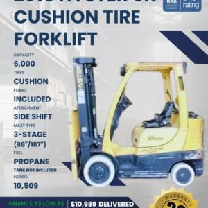 2015 HYSTER 6K CUSHION TIRE FORKLIFT