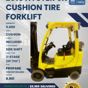 2016 HYSTER 5K CUSHION TIRE FORKLIFT
