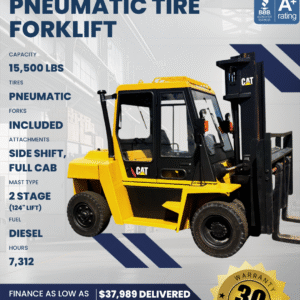 CATERPILLAR 15.5K PNEUMATIC TIRE FORKLIFT